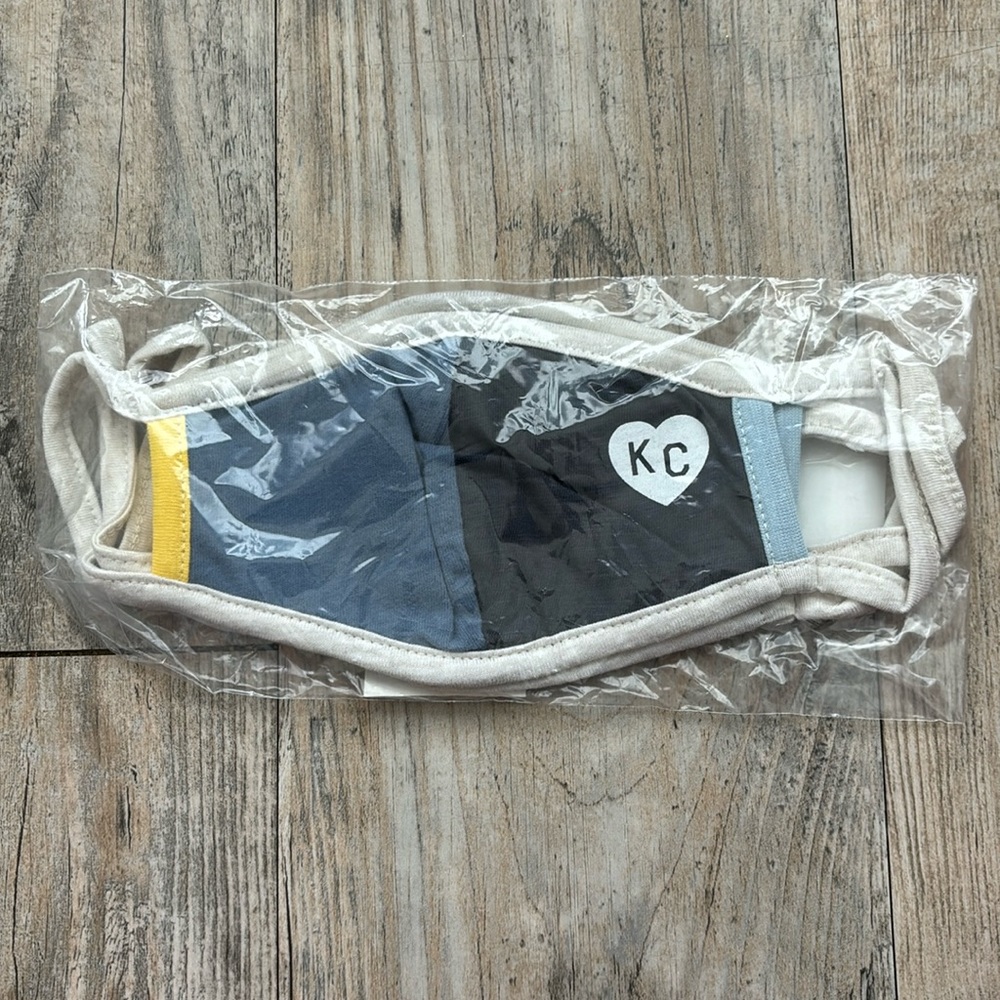2 pack Kansas City (KC) heart cloth face masks. Charlie hustle.
